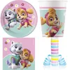 Paw Patrol Skye & Everest Geburtstagsdeko Einweggeschirr Produktbild-Vorschau 1