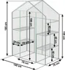 Gewächshaus zwei Regale 140 x 71 x 195 cm Plonos 4922 Produktbild-Vorschau 6