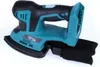 A cordless sander with a dust bag attached, shown against a white background. Produktbild-Vorschau