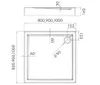 BADLAND Duschwanne Quadratisch Competia 100x100x14 cm mit Produktbild-Vorschau 4