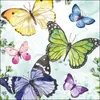 20 Servietten Fluttering Butterflies aqua - Hübsche Produktbild-Vorschau 1