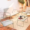 Salotto da giardino in acciaio, 4 posti, Verde kaki Anteprima dell’immagine prodotto 4