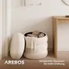 AREBOS Sitzhocker mit Stauraum Bouclé Creme – Gepolsterter Produktbild-Vorschau 4