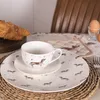 Clayre & Eef Assiette plate Ø 26 cm Beige Marron Porcelaine Voir les images du produit 6