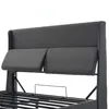 A close-up view of the headboard of a bed with two adjustable cushions. Produktbild-Vorschau