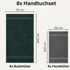 Komfortec 8er Handtuch Set aus 100% Baumwolle, 4 Badetücher Produktbild-Vorschau 3