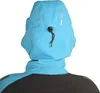 Close-up of the back of a blue jacket hood with a drawstring. Náhled obrázku produktu