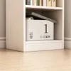 Bílý stojací regál na knihy, vysoký, prostorný, moderní Náhled obrázku produktu 3