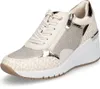 Marco Tozzi Damen Keil Sneaker beige gold Produktbild-Vorschau 1