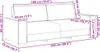 vidaXL 3-Sitzer-Sofa Dunkelgrau 220x78x84 cm Stoff Produktbild-Vorschau 8