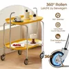 Küchenwagen mit Rollen 3 Etagen, Servierwagen Rollwagen, Produktbild-Vorschau 3
