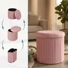 Relaxdays Hocker van fluweel, zitbankje met opbergruimte, Productafbeelding-voorbeeld 6