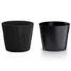 Two black planters are shown side-by-side against a white background. Podgląd zdjęcia produktu