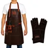 Luxe BBQ Schort en Handschoenen Set van Leer Productafbeelding-voorbeeld 1