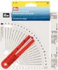 A knitting calculator tool with its packaging. Produktbild-Vorschau