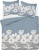 A top-down view of a bedding set with a floral pattern. Produktbild-Vorschau