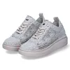 Mustang Damen Sneaker Court Makramee Blumen Netzstruktur Produktbild-Vorschau 2
