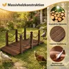 KOMFOTTEU Gartenbrücke, Holzbrücke mit Geländern & Ketten, Produktbild-Vorschau 5