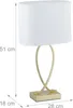 Stolní lampa Relaxdays, sada 2 ks, kovová základna a Náhled obrázku produktu 4