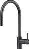 A black kitchen faucet against a white background. Podgląd zdjęcia produktu