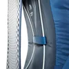 Close-up view of the back panel of a backpack, showing the frame and ventilation system. Produktbild-Vorschau