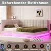 A modern bedroom with a floating bed frame featuring LED lighting. Náhľad obrázku produktu