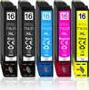 Five ink cartridges lined up against a white background. Produktbild-Vorschau
