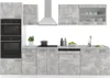 Küchenzeile Vicco R-Line Beton 300 cm mit Hochschrank, ohne Produktbild-Vorschau 7
