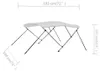 vidaXL Bimini Top se 3 příčlemi Weiß 183x180x137 cm Náhled obrázku produktu 7