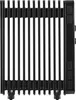 A black oil-filled radiator heater shown from the front. Voir les images du produit