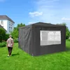 Relaxdays Parete laterale per gazebo, set da 4, 2x3 m, Anteprima dell’immagine prodotto 3