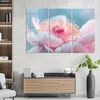 DEQORI Glasbild Echtglas 3x50x100 cm 'Pfingstrosenpoesie' Produktbild-Vorschau 3