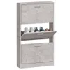 vidaXL Szafka na buty betonowa szara 59x17x108 cm materiał Podgląd zdjęcia produktu 12