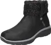 A black boot with a knitted cuff. Voir les images du produit