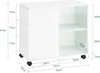 SoBuy Couchtisch FBT141-W weiß, skandinavisches Design mit Schubladen und Regal, Maße 70x35x61 cm Voir les images du produit