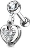Tragus Ohr Piercing Stecker Helix Cartilage Barbell Herz Produktbild-Vorschau 1