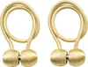 Two gold-colored curtain tie-backs with magnetic clasps are displayed against a white background. Náhled obrázku produktu
