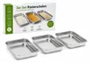 Panierschalen Edelstahl 3er Set 22 x 14,5 cm rostfrei Produktbild-Vorschau 1