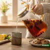 Kuketo | Szklany czajniczek z sitkiem 1,8 l - Żaroodporny Podgląd zdjęcia produktu 5