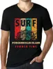 Herren Grafik T-Shirt V-Ausschnitt Sommerliches Surfen auf Produktbild-Vorschau 1