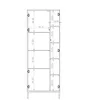 BETTSO Vitrine mit Glas Kommode Sideboard Highboard Schrank Produktbild-Vorschau 5