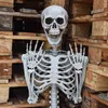 Realistický veľký kostlivec 170 cm - tmavá halloweenska Náhľad obrázku produktu 4