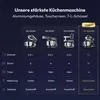 Fentic Küchenmaschine 1800W, 7L Edelstahl-Rührschüssel, Produktbild-Vorschau 11
