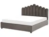 BELIANI Polsterbett Taupe Samtstoff 180 x 200 cm Produktbild-Vorschau 5