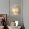 Wandleuchte 30CM Moderne Kreative Weiße künstliche Feder Produktbild-Vorschau 4
