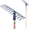 KOTARBAU® Laubrechen 32 cm Metall Rechen für Gras & Laub Produktbild-Vorschau 1