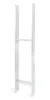A silver metal H-post support is shown against a white background. Voir les images du produit