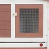 vidaXL Velká králíkárna hnědobílá 204x45x85 cm Dřevo Náhled obrázku produktu 4