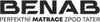 The image displays the brand logo "BENAB" in large, bold, black lettering, with a tagline "PERFEKTNÍ MATRACE ZPOD TATER" below it. Náhled obrázku produktu