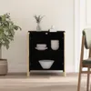 vidaXL Sideboard Schwarz 62x38x70 cm Holzwerkstoff Produktbild-Vorschau 3